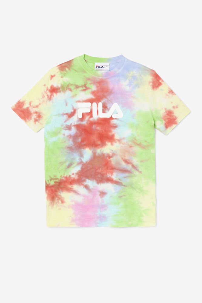 Fila Alivia Tie Dye Multicolor T-Shirt Womens - NZ 90276-QJWR